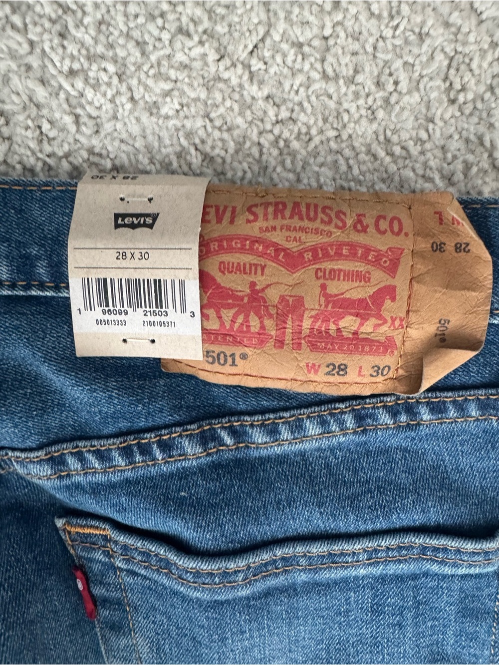 Levi's 501 Original Fit Women’s Jeans - Blue - Picture 6 of 6